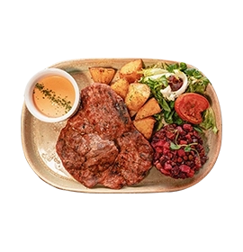 XL grilled pork neck steak